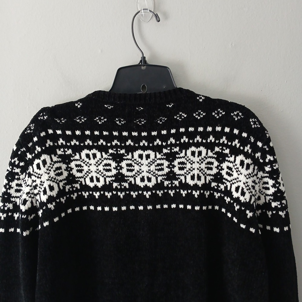 Alfred Dunner Vintage Size Large Knit Full Zip Sweater Snowflakes Embroidered - Picture 13 of 14